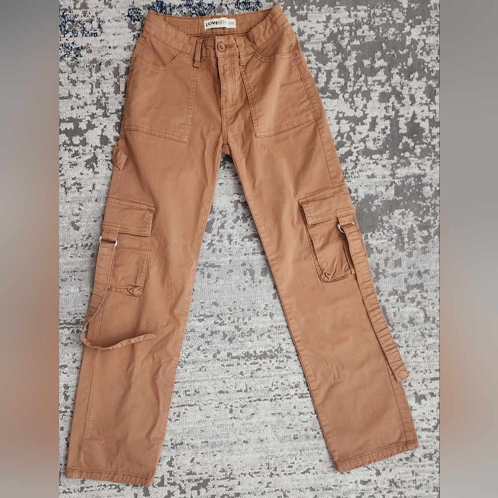 Love Tan Track Pants Relaxed Fit Joggers